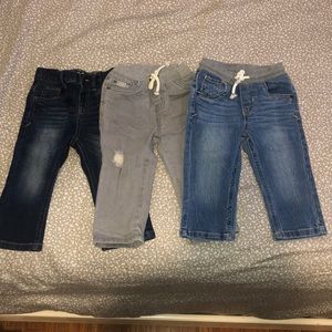 Bundle of 3 Cat & Jack Toddler Boy Jeans.